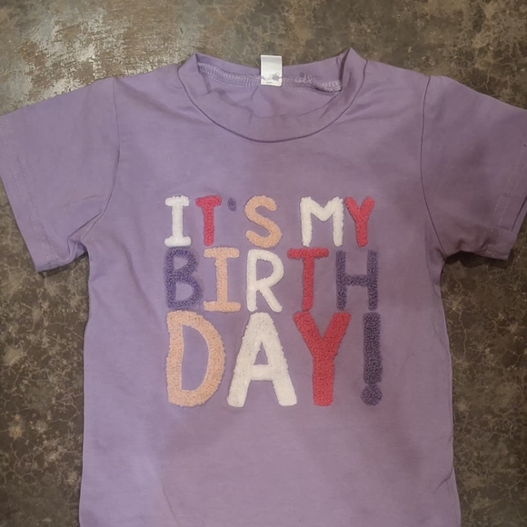 Other - Kids Purple 'It's My Birthday!' Short Sleeve Tee - Colorful Lettering